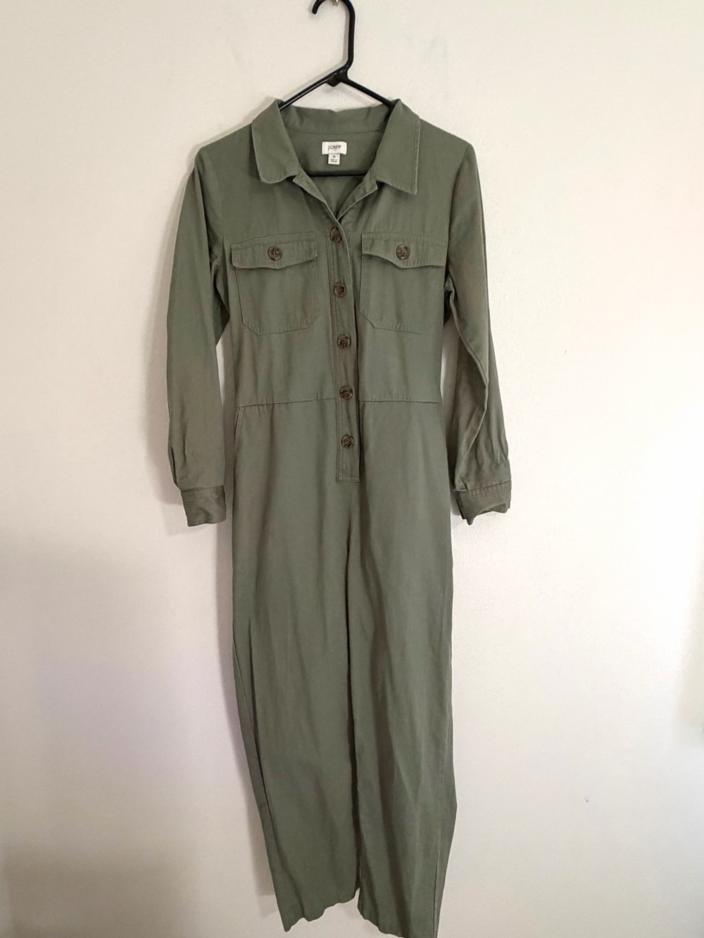 J Crew Khaki Green Jumpsuit Women’s Size 6